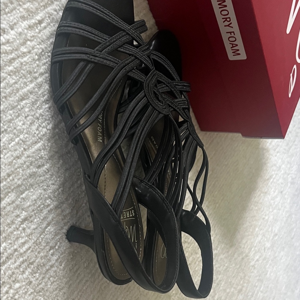 Impo Black Strappy Heels - Picture 10 of 12